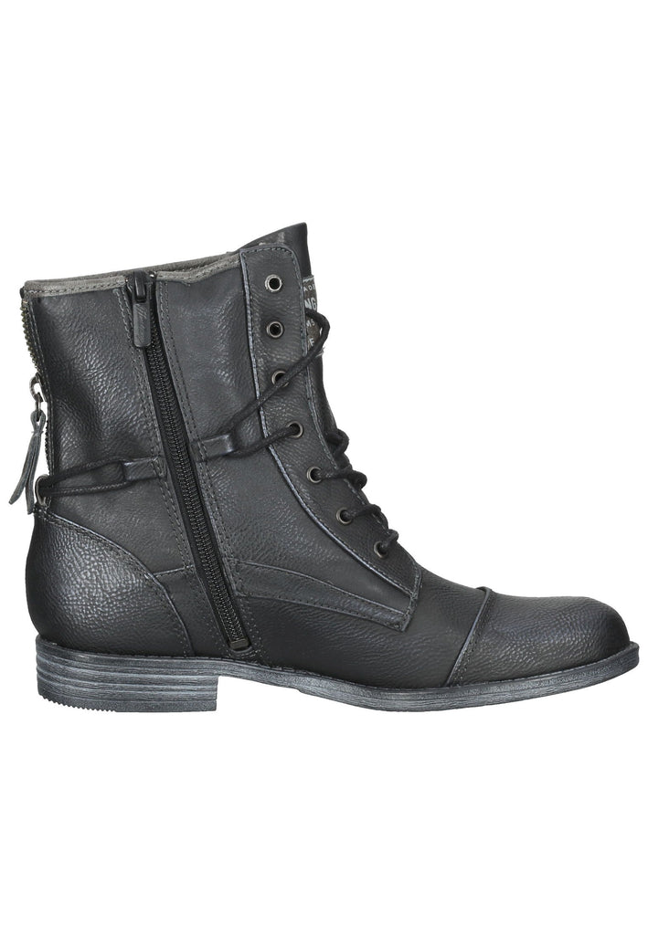 Mustang Stiefelette Lederimitat Schwarz Warmfutter
