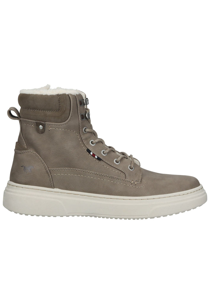 Mustang Stiefelette Lederimitat Taupe Warmfutter