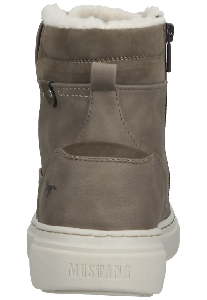 Mustang Stiefelette Lederimitat Taupe Warmfutter
