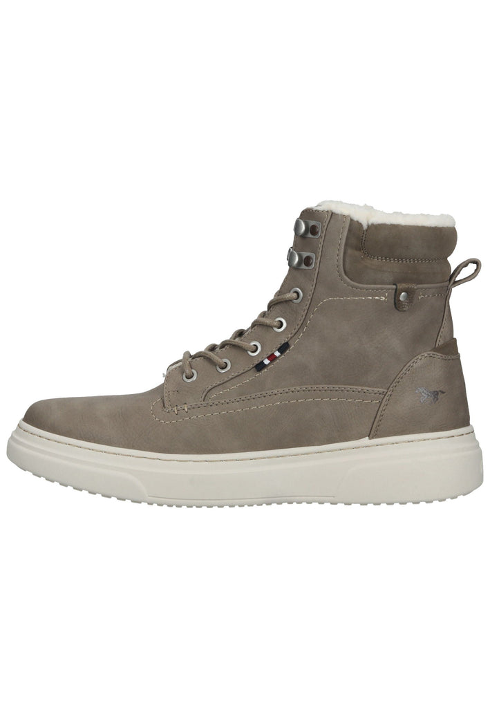 Mustang Stiefelette Lederimitat Taupe Warmfutter