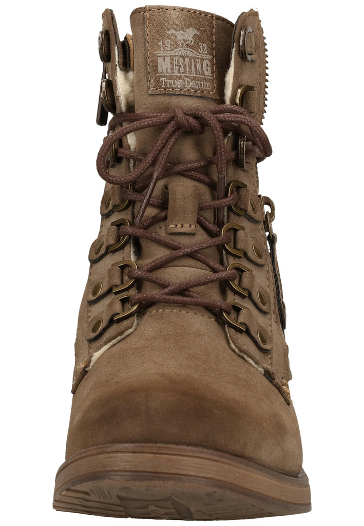 Mustang Stiefelette Lederimitat Taupe Warmfutter