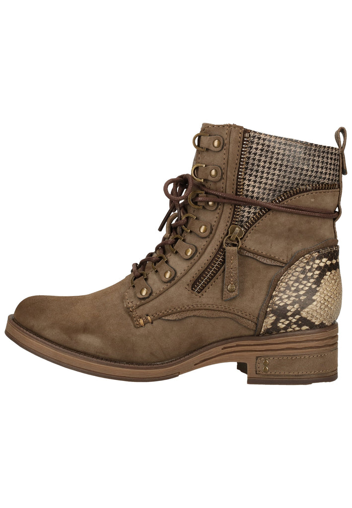 Mustang Stiefelette Lederimitat Taupe Warmfutter