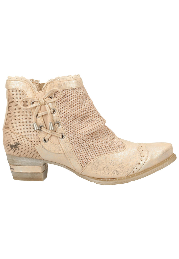 Mustang Stiefelette Lederimitat/Textil Beige