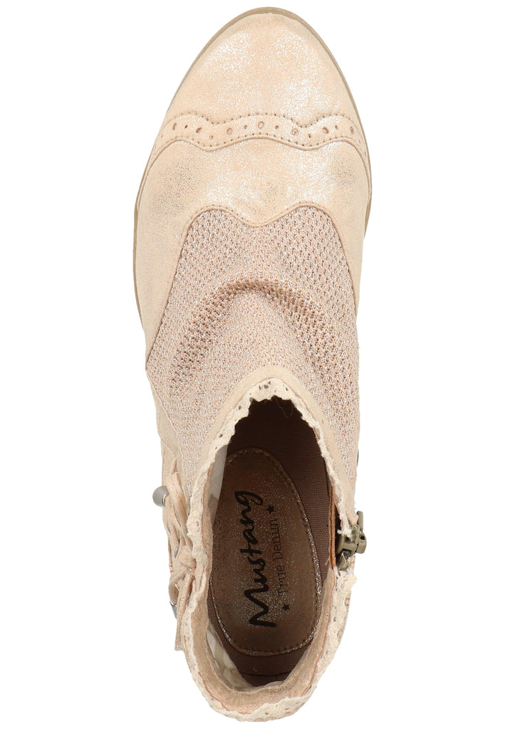 Mustang Stiefelette Lederimitat/Textil Beige