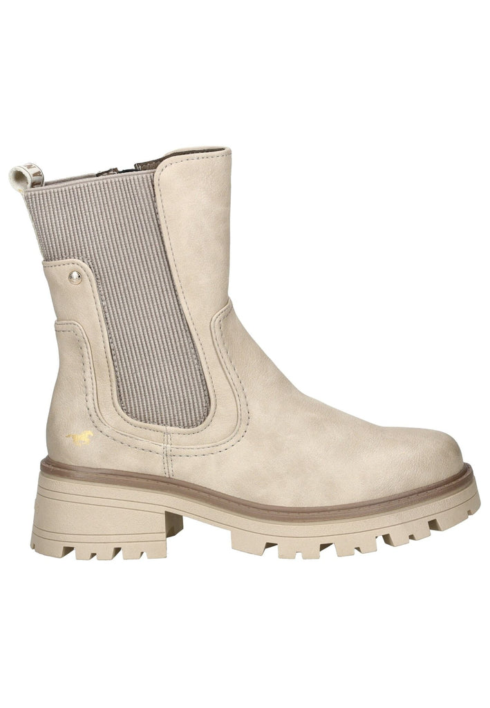Mustang Stiefelette Lederimitat/Textil Beige Warmfutter