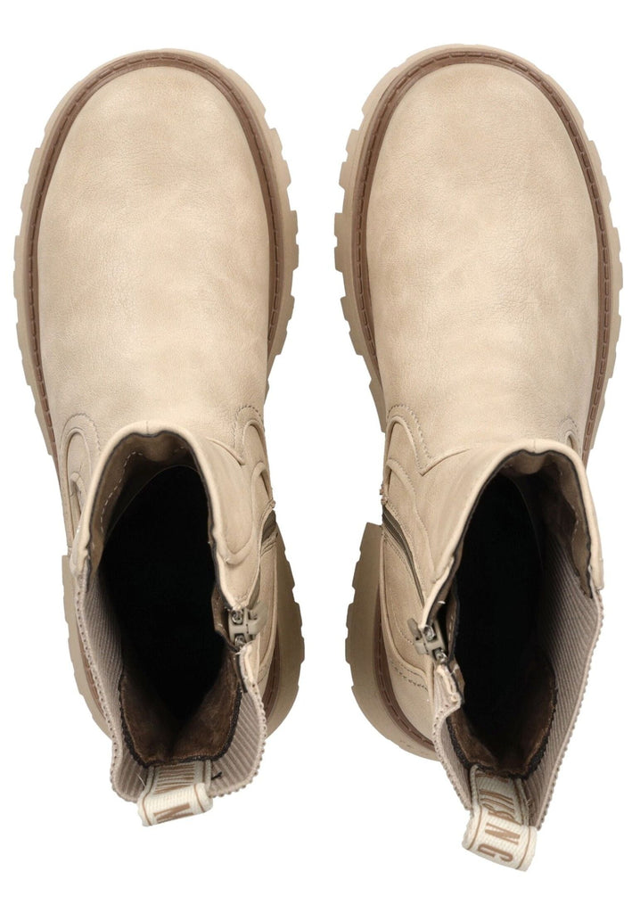 Mustang Stiefelette Lederimitat/Textil Beige Warmfutter