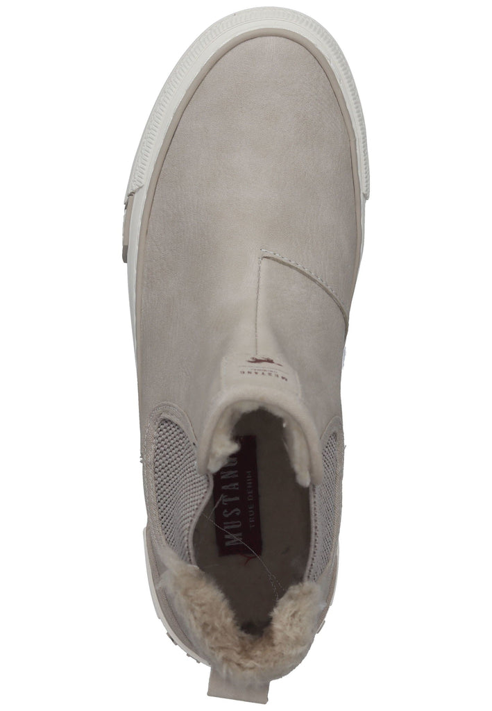 Mustang Stiefelette Lederimitat/Textil Beige Warmfutter