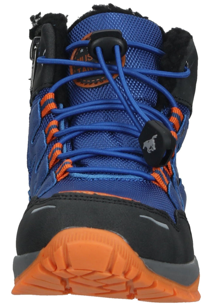 Mustang Stiefelette Lederimitat/Textil Blau Warmfutter