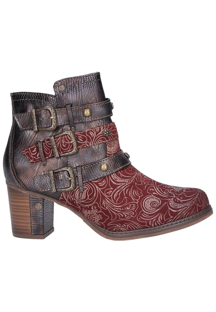 Mustang Stiefelette Lederimitat/Textil Bordeaux