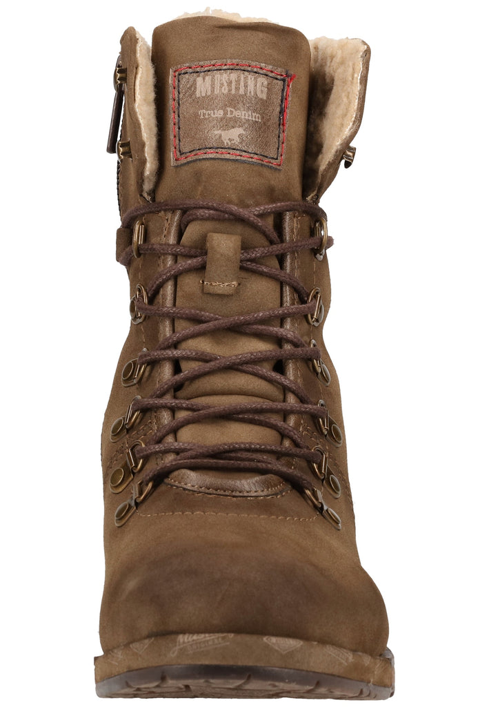 Mustang Stiefelette Lederimitat/Textil Braun Warmfutter