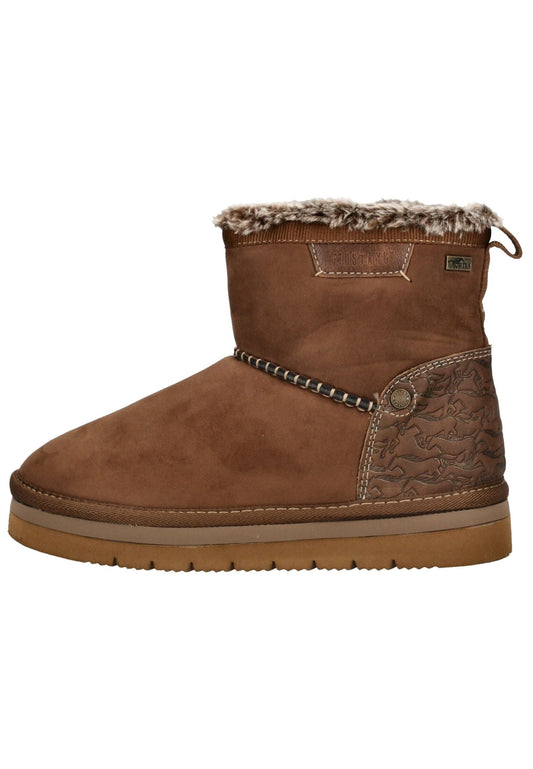 Mustang Stiefelette Lederimitat/Textil Braun Warmfutter