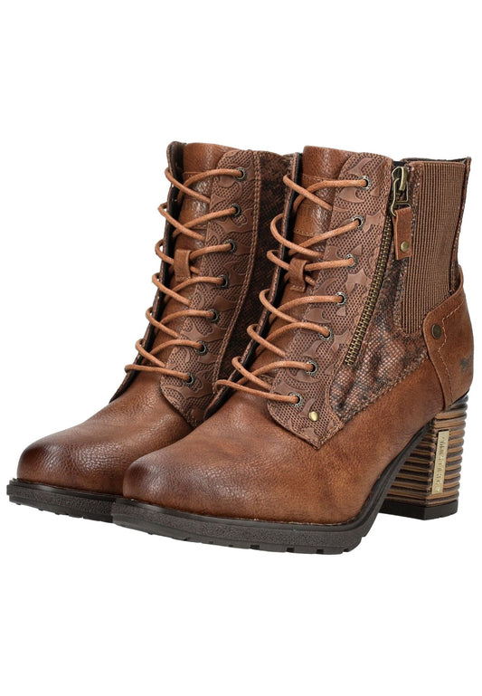 Mustang Stiefelette Lederimitat/Textil Braun Warmfutter