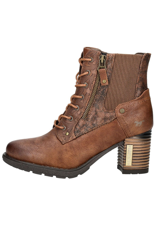 Mustang Stiefelette Lederimitat/Textil Braun Warmfutter