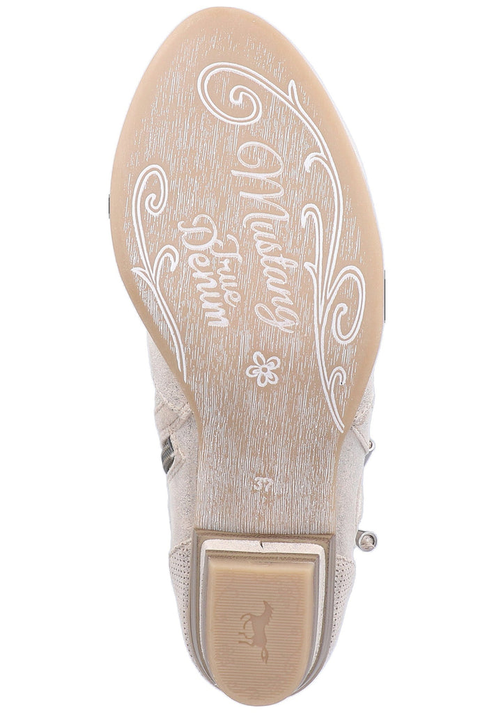 Mustang Stiefelette Lederimitat/Textil Champagner