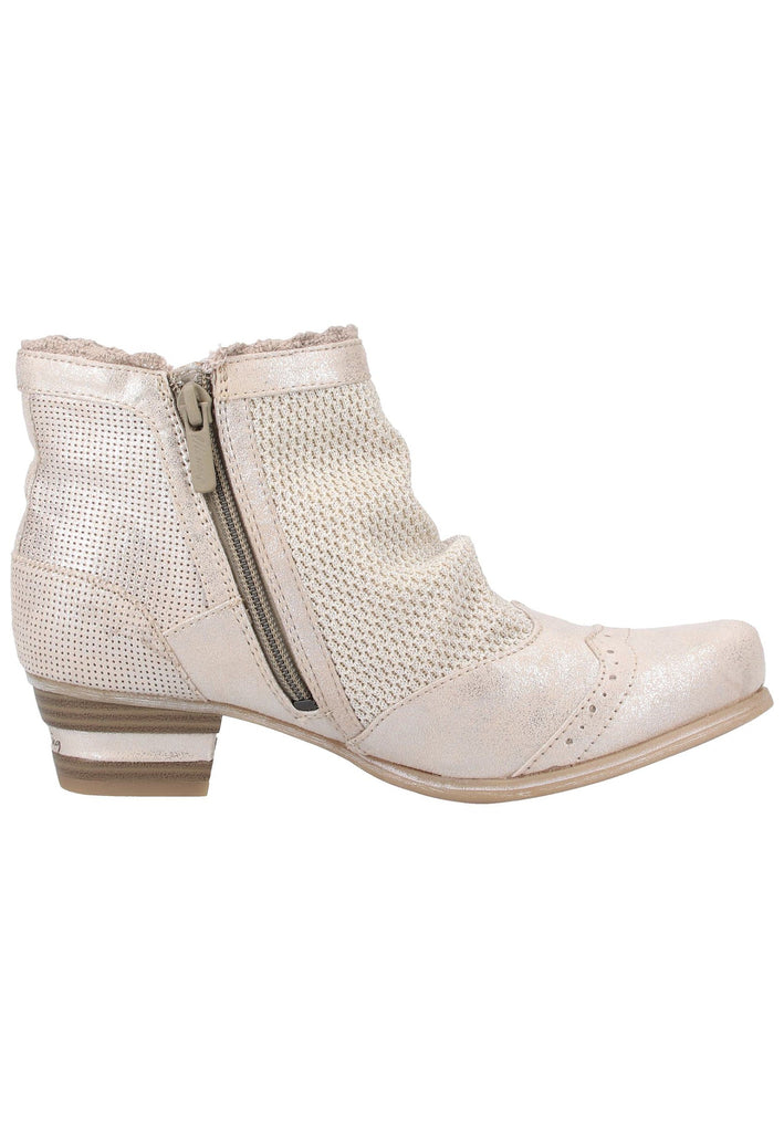 Mustang Stiefelette Lederimitat/Textil Champagner
