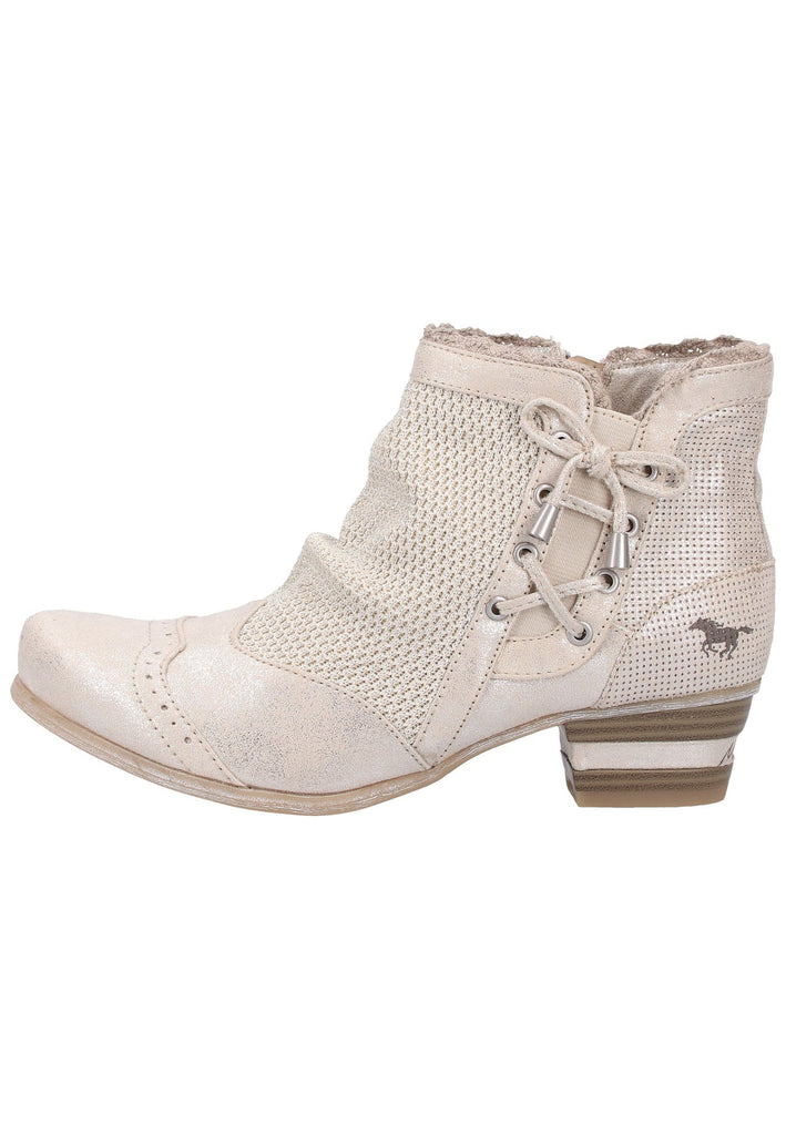 Mustang Stiefelette Lederimitat/Textil Champagner