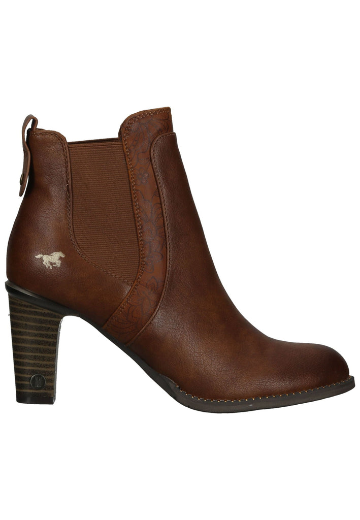 Mustang Stiefelette Lederimitat/Textil Cognac