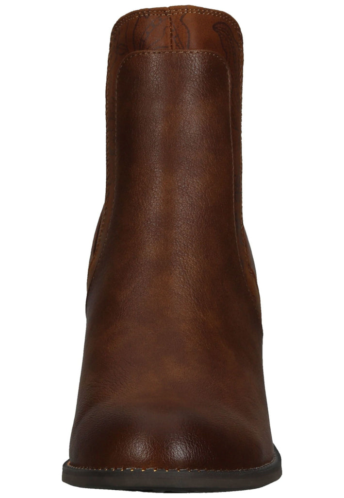 Mustang Stiefelette Lederimitat/Textil Cognac