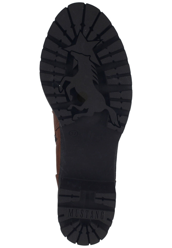Mustang Stiefelette Lederimitat/Textil Cognac