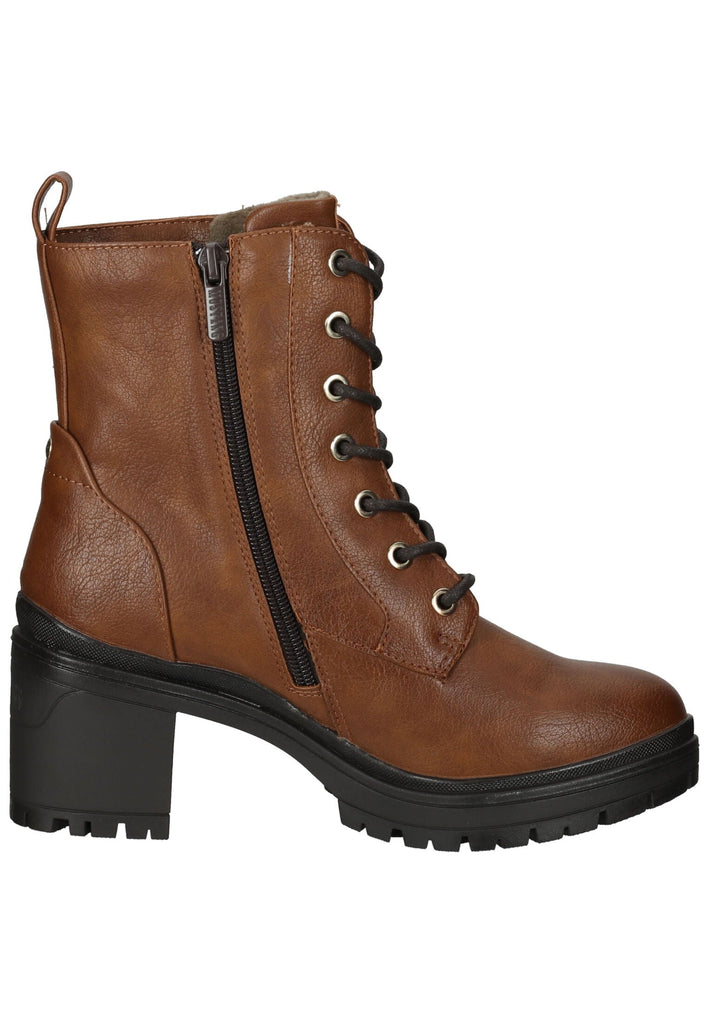 Mustang Stiefelette Lederimitat/Textil Cognac