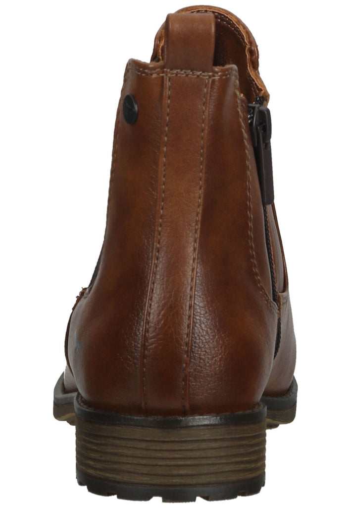 Mustang Stiefelette Lederimitat/Textil Cognac