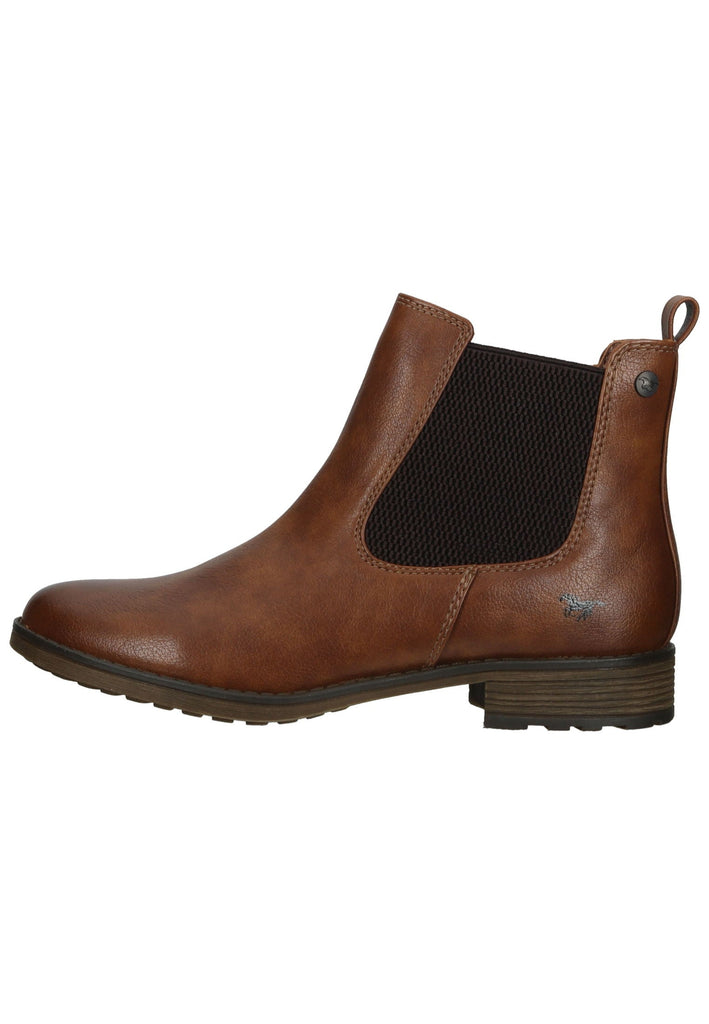 Mustang Stiefelette Lederimitat/Textil Cognac