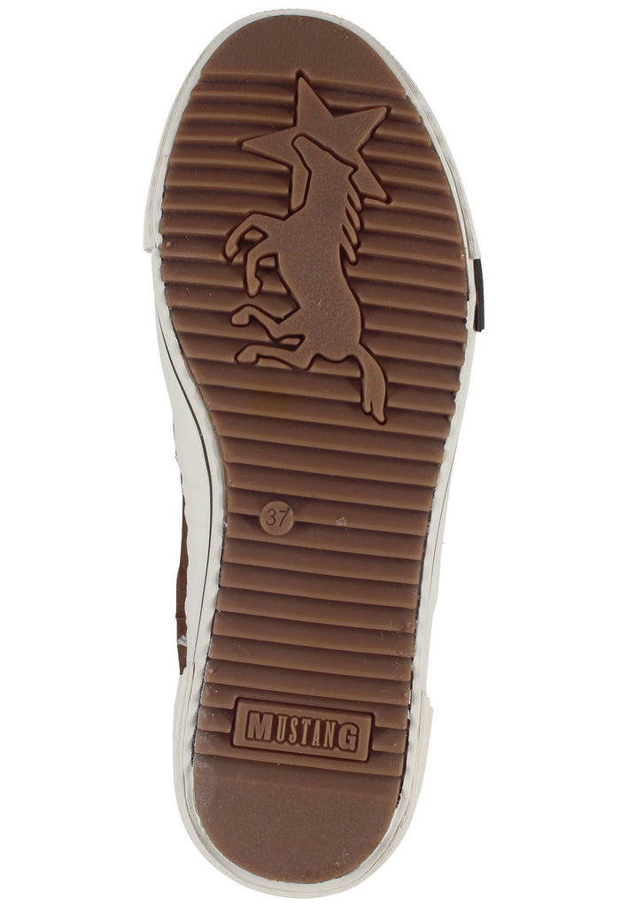 Mustang Stiefelette Lederimitat/Textil Cognac