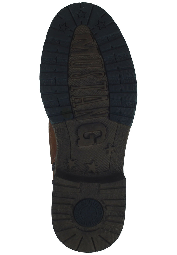 Mustang Stiefelette Lederimitat/Textil Cognac Warmfutter