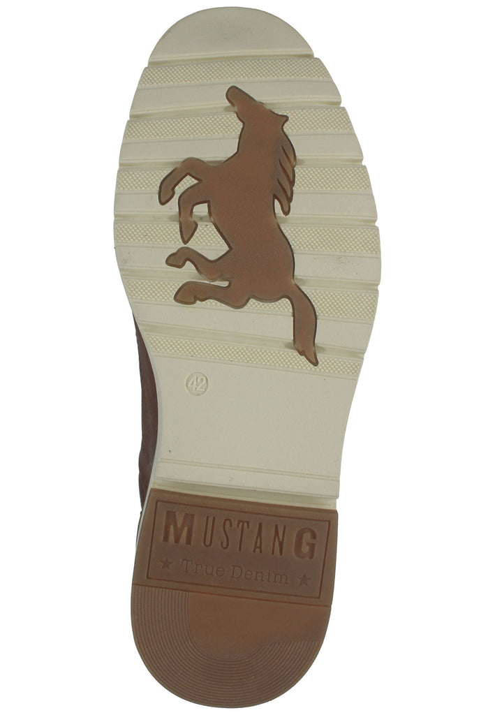 Mustang Stiefelette Lederimitat/Textil Cognac Warmfutter