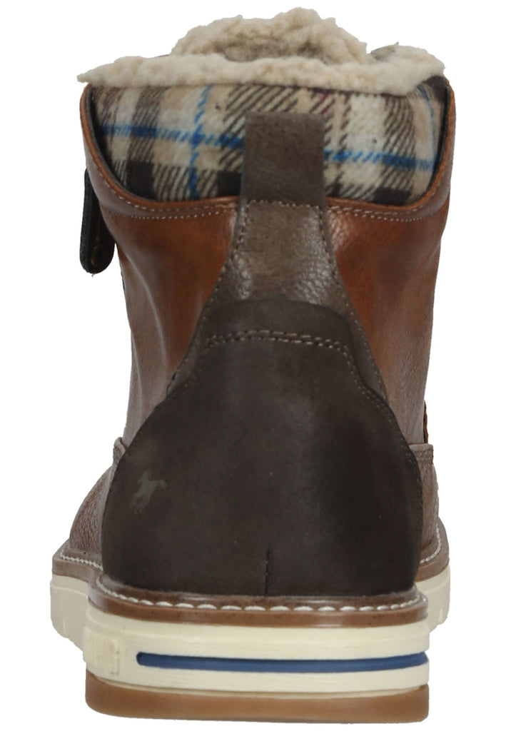 Mustang Stiefelette Lederimitat/Textil Cognac Warmfutter