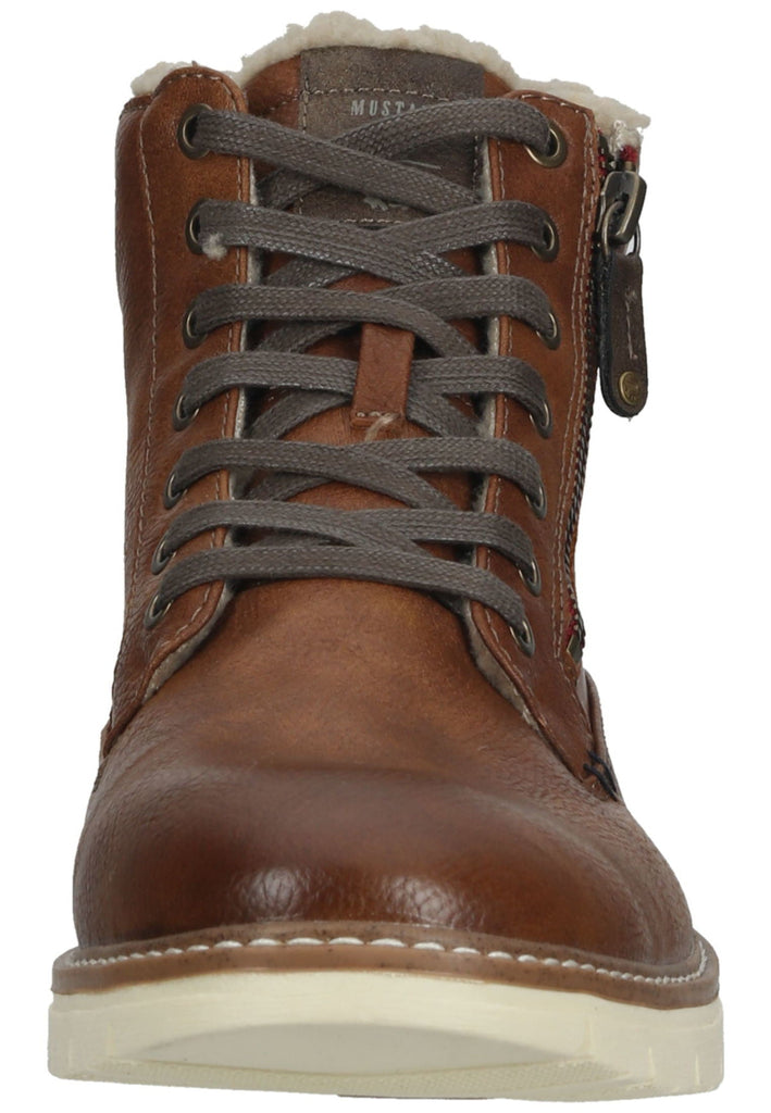 Mustang Stiefelette Lederimitat/Textil Cognac Warmfutter