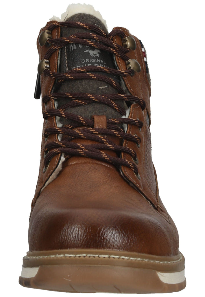 Mustang Stiefelette Lederimitat/Textil Cognac Warmfutter