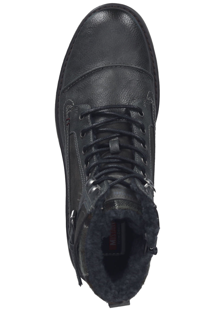 Mustang Stiefelette Lederimitat/Textil Graphit Warmfutter