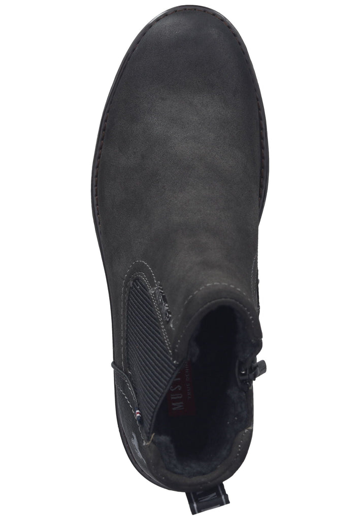 Mustang Stiefelette Lederimitat/Textil Graphit Warmfutter