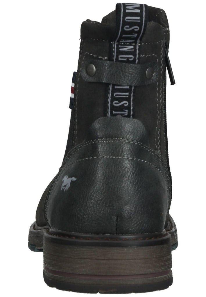 Mustang Stiefelette Lederimitat/Textil Graphit Warmfutter