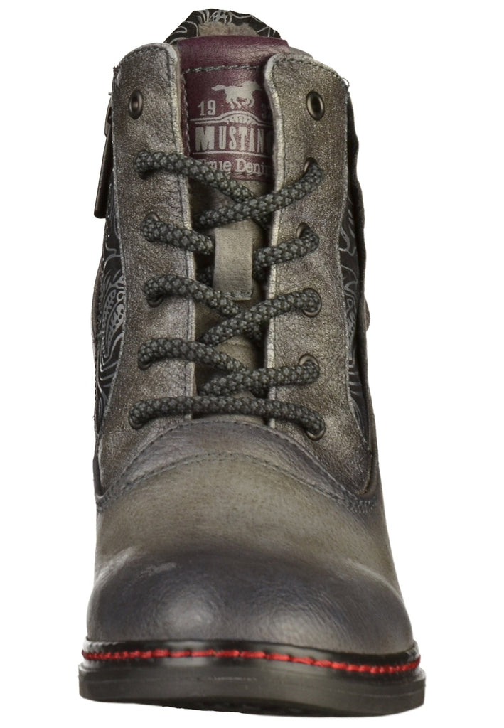 Mustang Stiefelette Lederimitat/Textil Grau