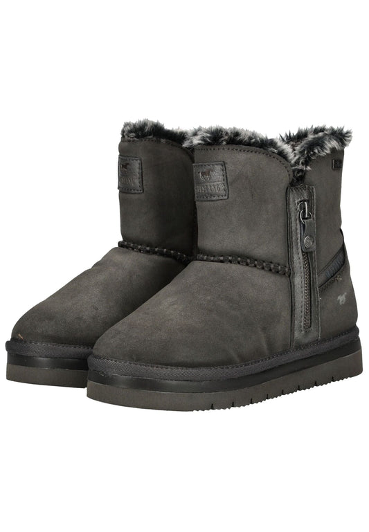 Mustang Stiefelette Lederimitat/Textil Grau Warmfutter