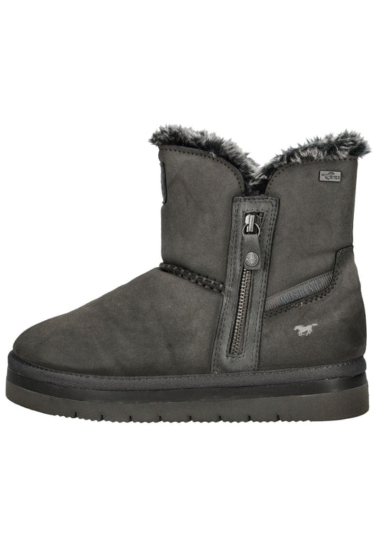 Mustang Stiefelette Lederimitat/Textil Grau Warmfutter