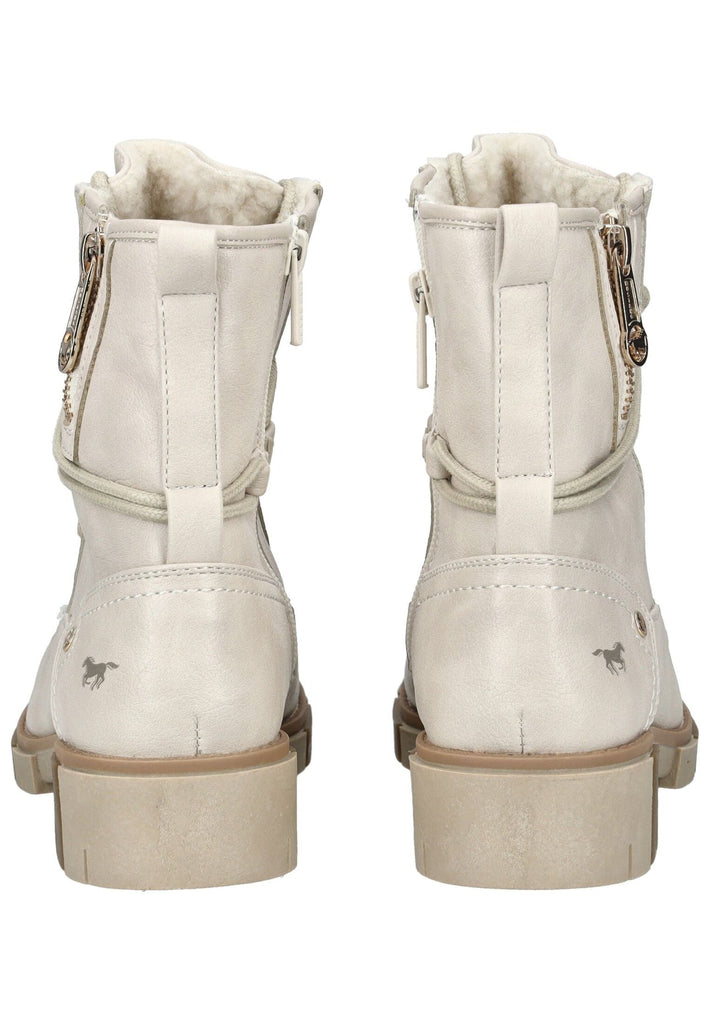Mustang Stiefelette Lederimitat/Textil Ivory Warmfutter