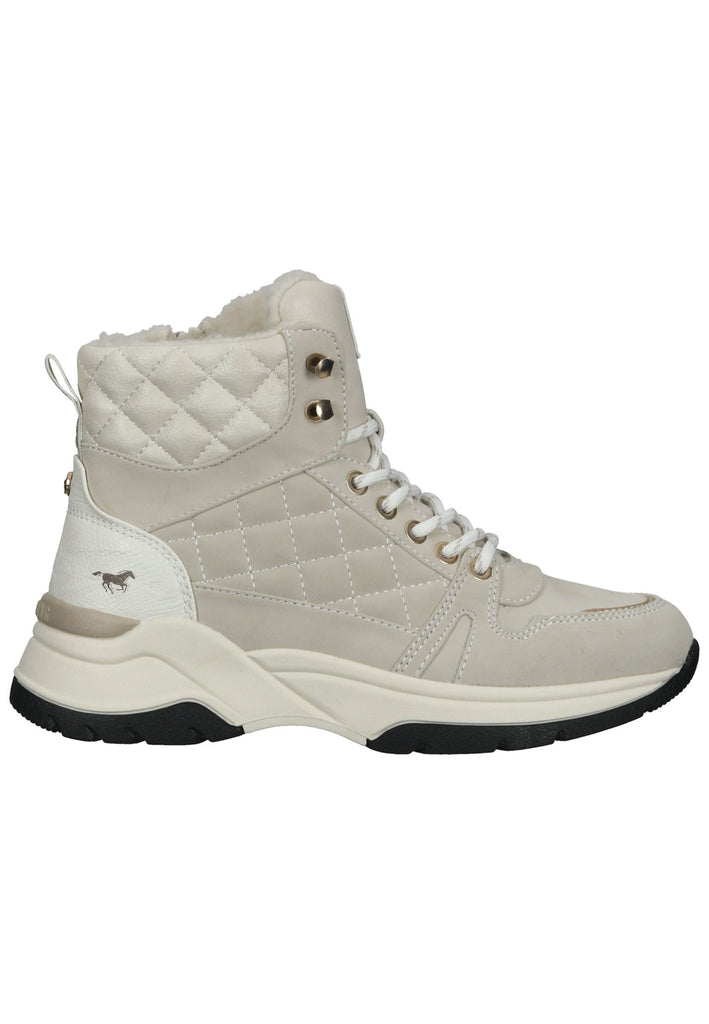Mustang Stiefelette Lederimitat/Textil Ivory Warmfutter