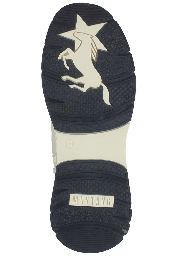 Mustang Stiefelette Lederimitat/Textil Ivory Warmfutter