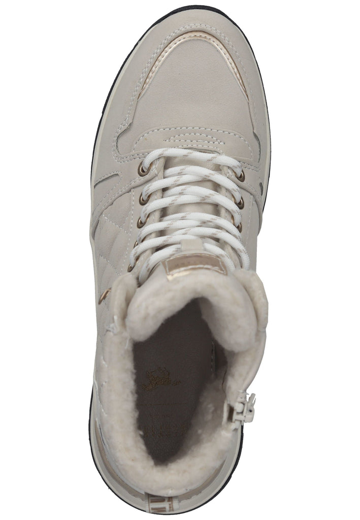 Mustang Stiefelette Lederimitat/Textil Ivory Warmfutter
