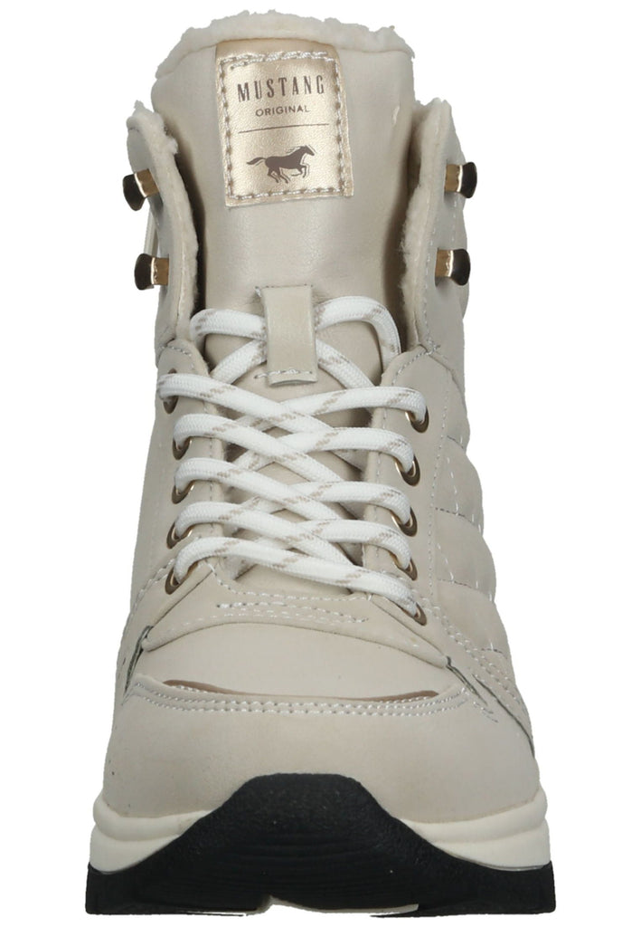 Mustang Stiefelette Lederimitat/Textil Ivory Warmfutter