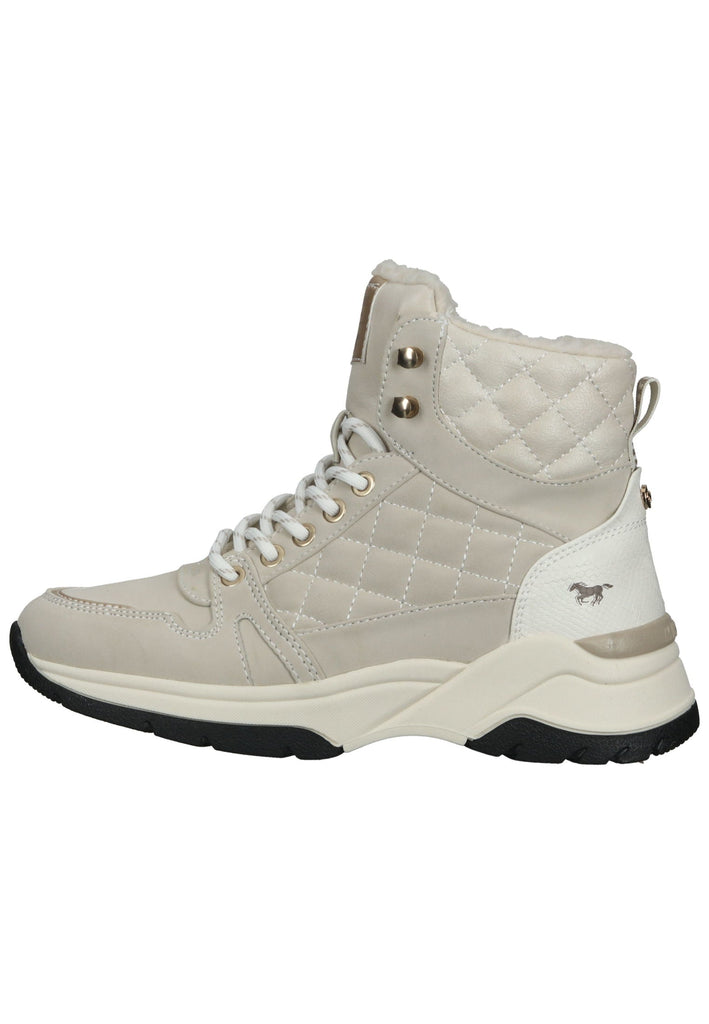 Mustang Stiefelette Lederimitat/Textil Ivory Warmfutter