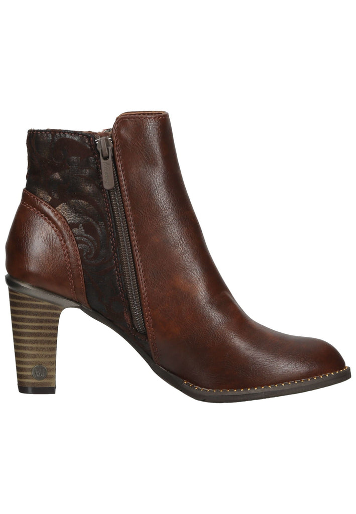 Mustang Stiefelette Lederimitat/Textil Kastanie