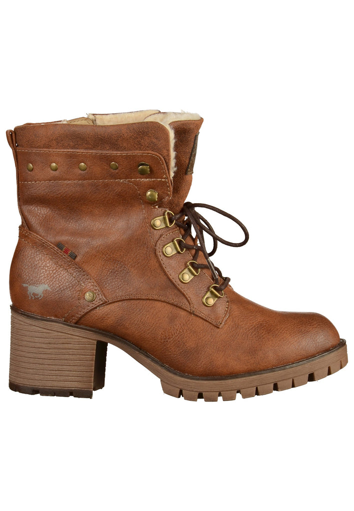 Mustang Stiefelette Lederimitat/Textil Kastanie