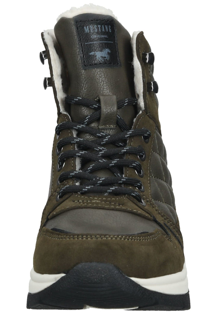Mustang Stiefelette Lederimitat/Textil Military Warmfutter