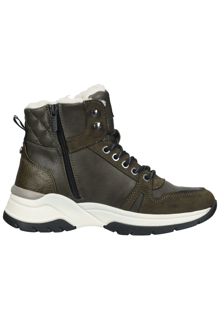 Mustang Stiefelette Lederimitat/Textil Military Warmfutter