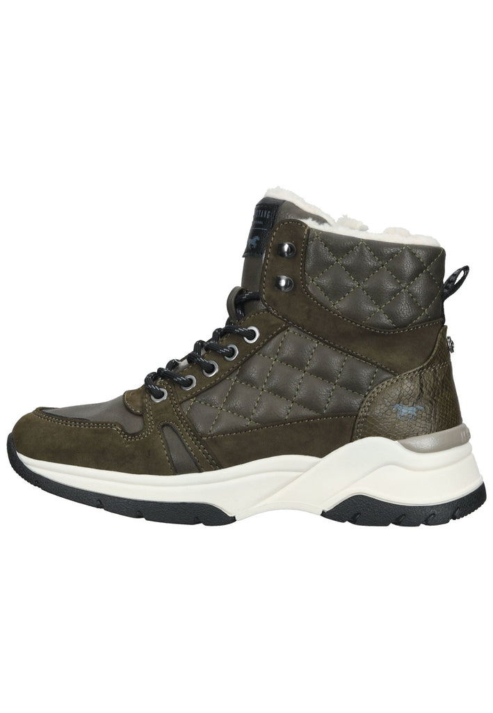 Mustang Stiefelette Lederimitat/Textil Military Warmfutter