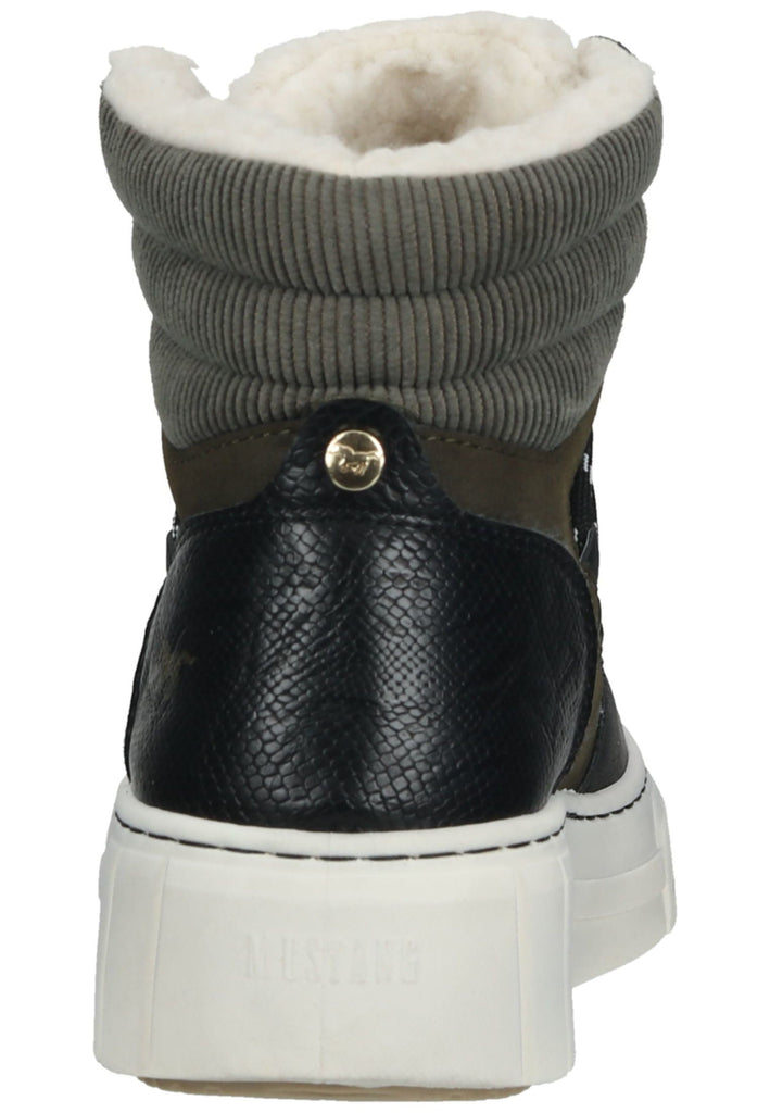 Mustang Stiefelette Lederimitat/Textil Military Warmfutter